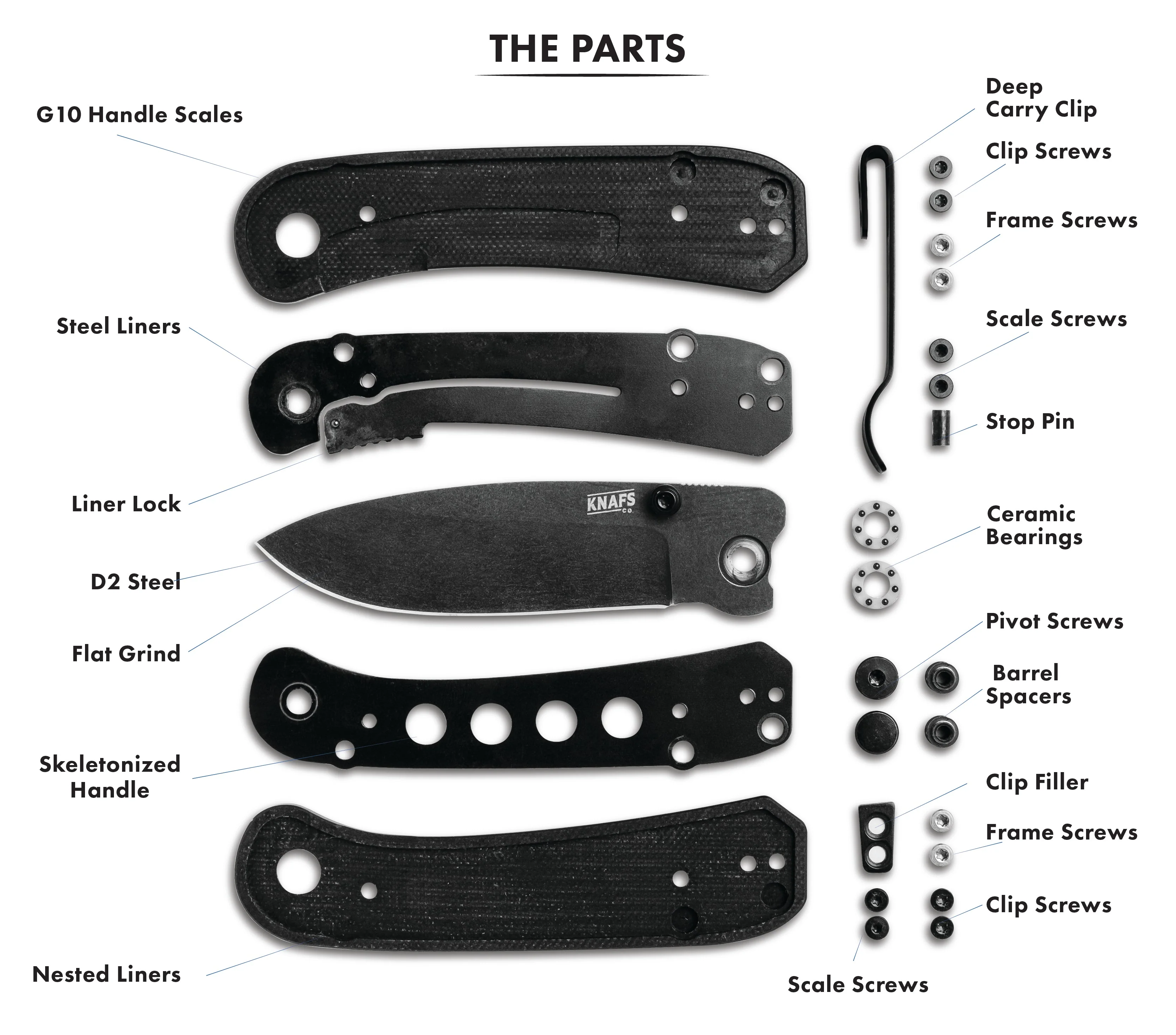 Lander 1 Pocket Knife - Black G10 - D2 - Image 5